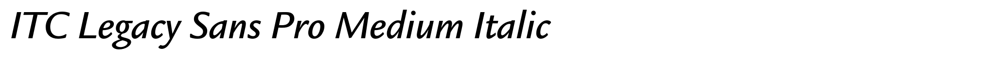 ITC Legacy Sans Pro Medium Italic image